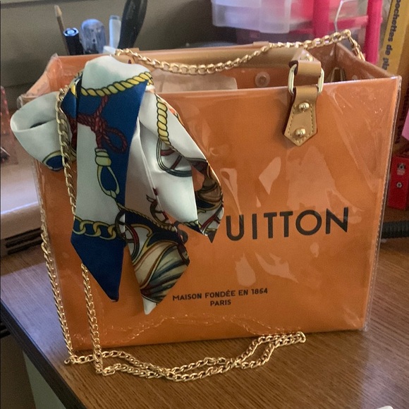 Louis Vuitton Orange Tote Bag - Picture 1 of 2